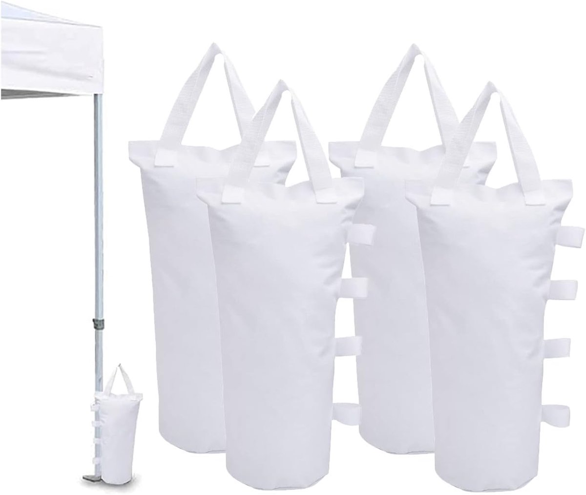 Canopy gewichten zak 4-pack - witte zandzakken - voor pop-up tenten - extra stabiliteit bij buitengebruik - ShopVlot