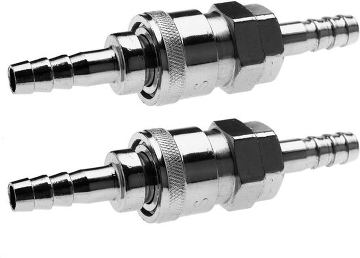 Snelkoppeling, 8 mm, voor gasslang en koperen mondstukken, verpakking van 4