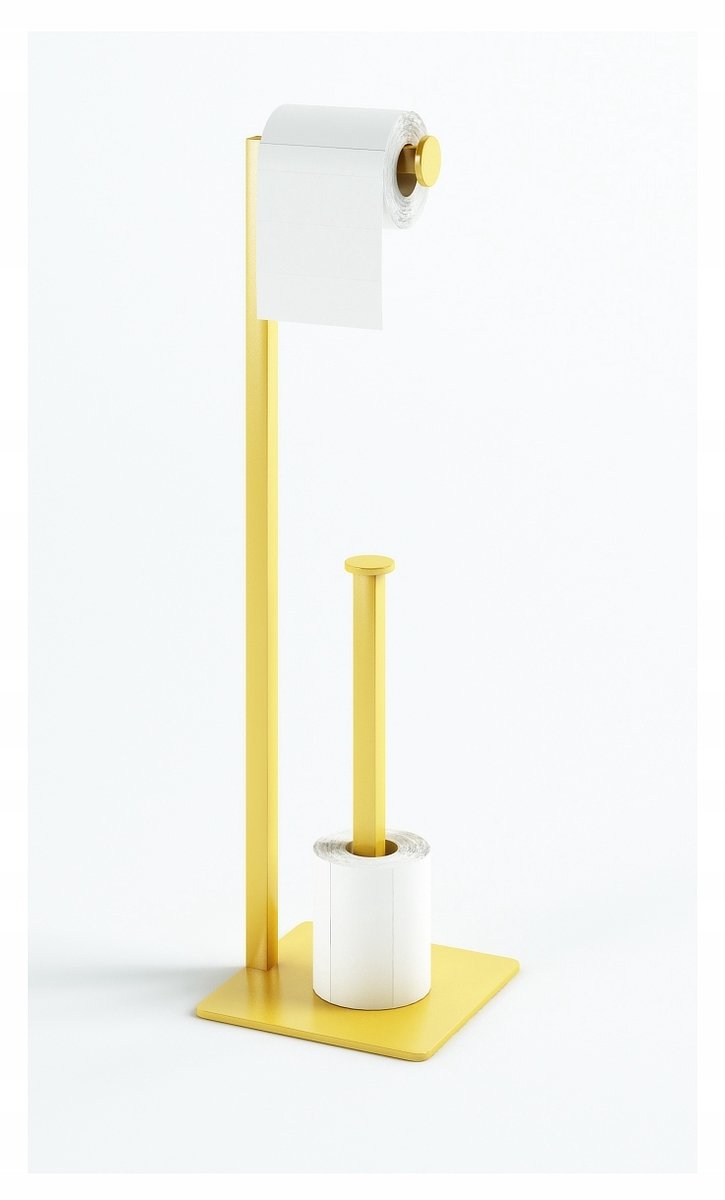 Merkloos Metalen Toiletpapierhouder - Goud, 70cm Hoog