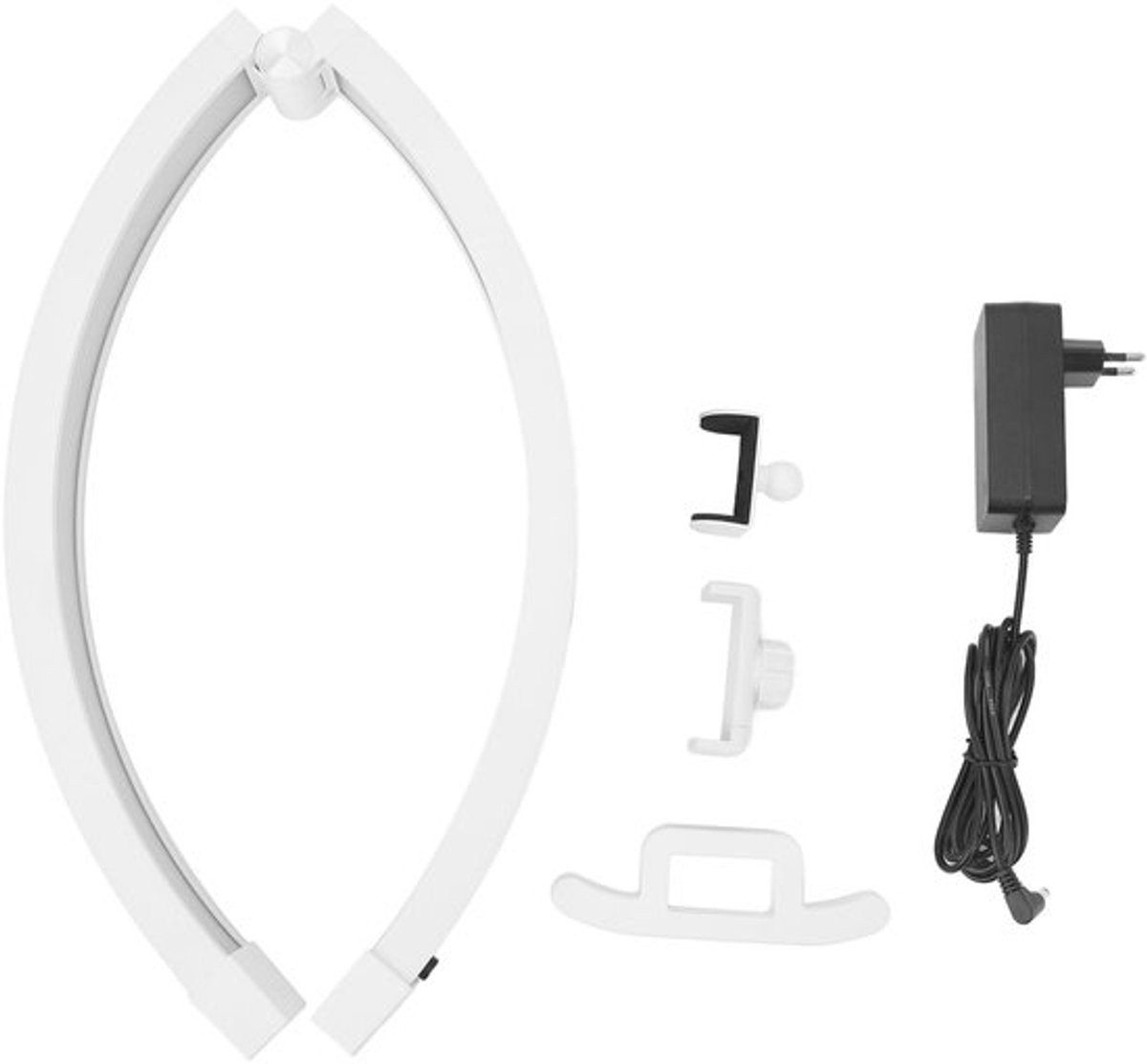 20 Inch Halvemaan Nagel Bureau Lamp 20W Touch Control Manicure Tattoo Bureau Verlichting Halvemaan Tafel Lamp Licht 3200-5600K met Telefoon Clip 100-240V (EU Plug)