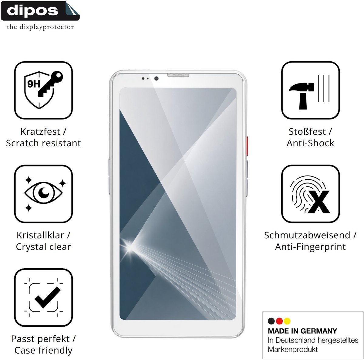 dipos – 2x Pantserfolie geschikt voor Bigme Hibreak Dual | 9H Screenprotector