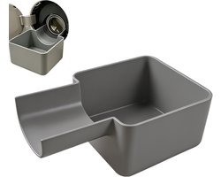 Afvoerbak voor wasmachine - 10 ×16 cm - 3D-geprinte waterdichte bak - Lekbak wasmachine - Wateropvang - Afvoer - Wasmachine Wateropvangbak - Opvangbak tegen lekkage - universele opvangbak voor filterreiniging - Grijs