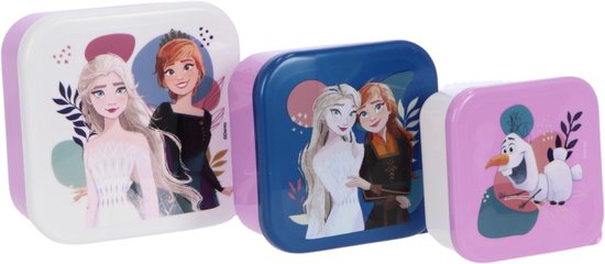 Frozen lunchset; lunchbox, snackbox en drinkfles van Frozen — afbeelding 2
