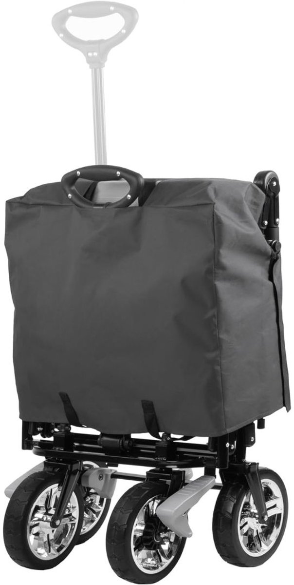 JCP® Bolderkar met Dak - Opvouwbare Transportwagen - Transportwagen met Dak - Grijs - 120cm x 55cm x 98cm van Jcp — afbeelding 4