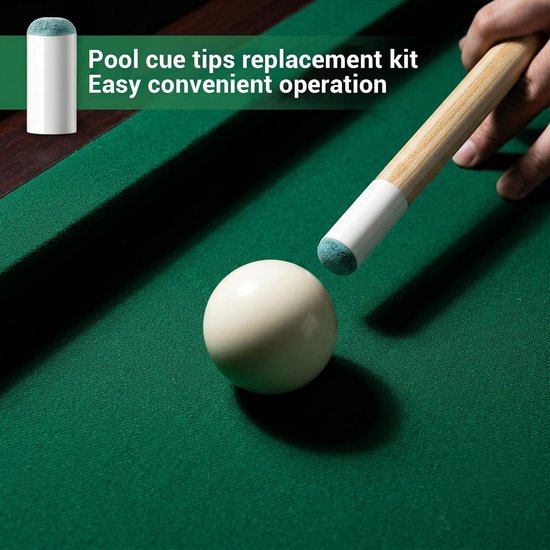 SnelShoppen - 52pcs Pool Cue Tips Slip on Billiard Stick Vervangingsset - Duurzaam Polyester, 4 Maten, Geen Lijm of Gereedschap Nodig, Perfect voor Sn — afbeelding 4