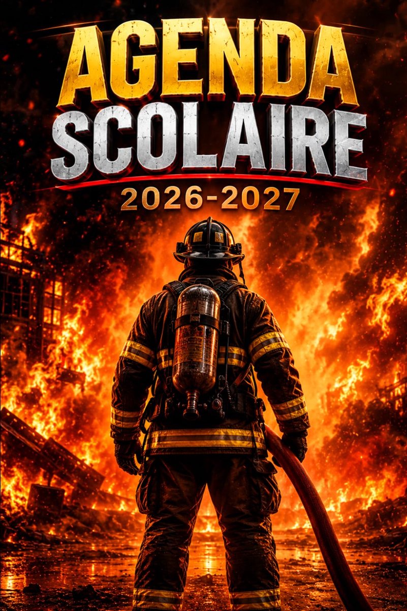 SnelShoppen - Agenda Scolaire Pompier 2026/2027 - Planificateur Journalier A5 - Softcover - Organiseer je Dag, Blijf op Schema, Perfect voor Scholen e