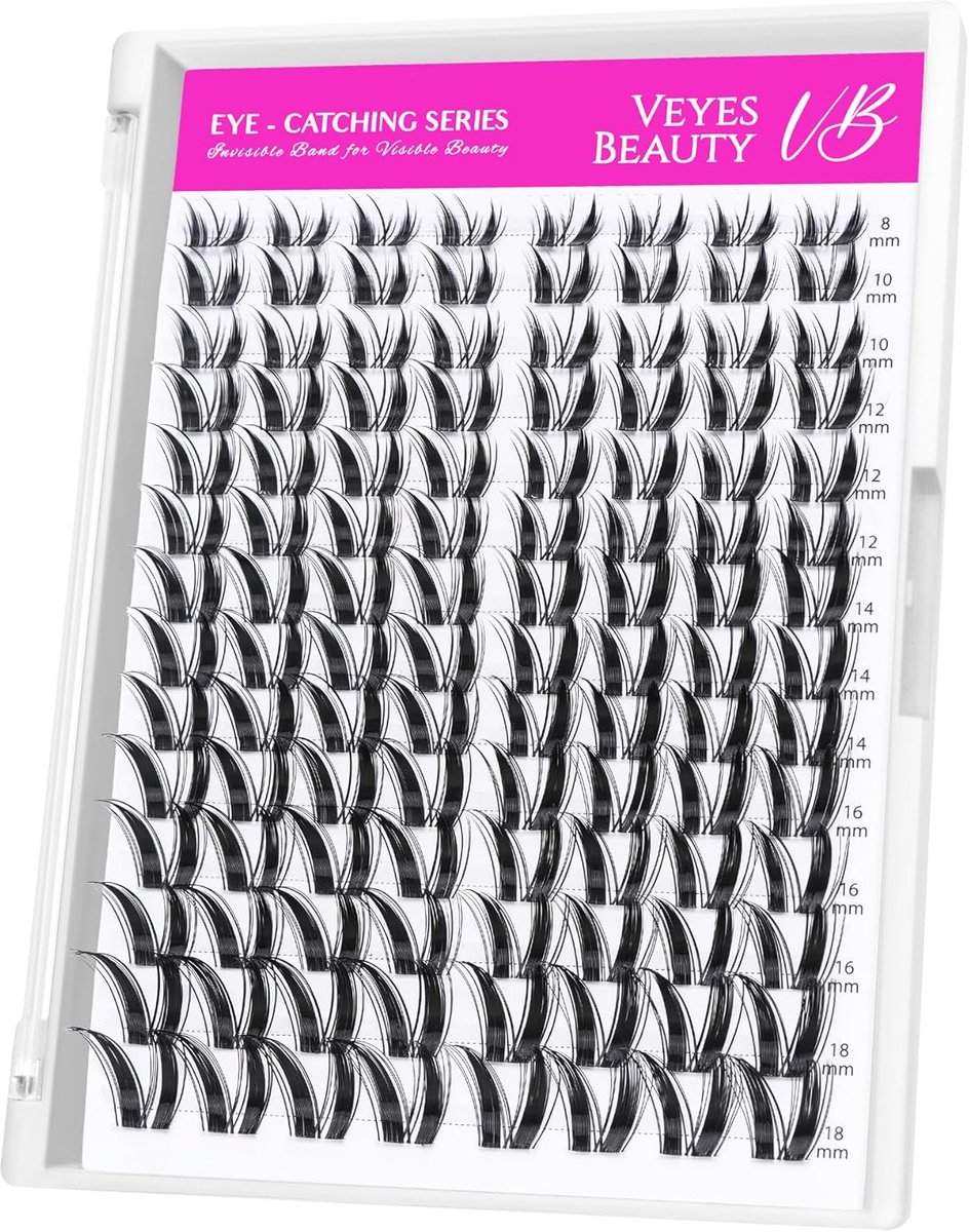 SnelShoppen - Individual Wimperextensions - Wispy & Laagjes - Fluffy Cluster Wimpers - DIY Wimpers 8-18mm - Perfect voor Feestelijke Gelegenheden