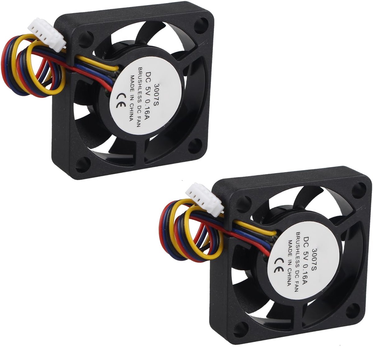 SnelShoppen - 2pcs 3007 PWM Koelventilator, 30x30x7mm, Snelheidsregeling, Hitteafvoer Koeloplossing voor Raspberry Pi 5 4GB/8GB
