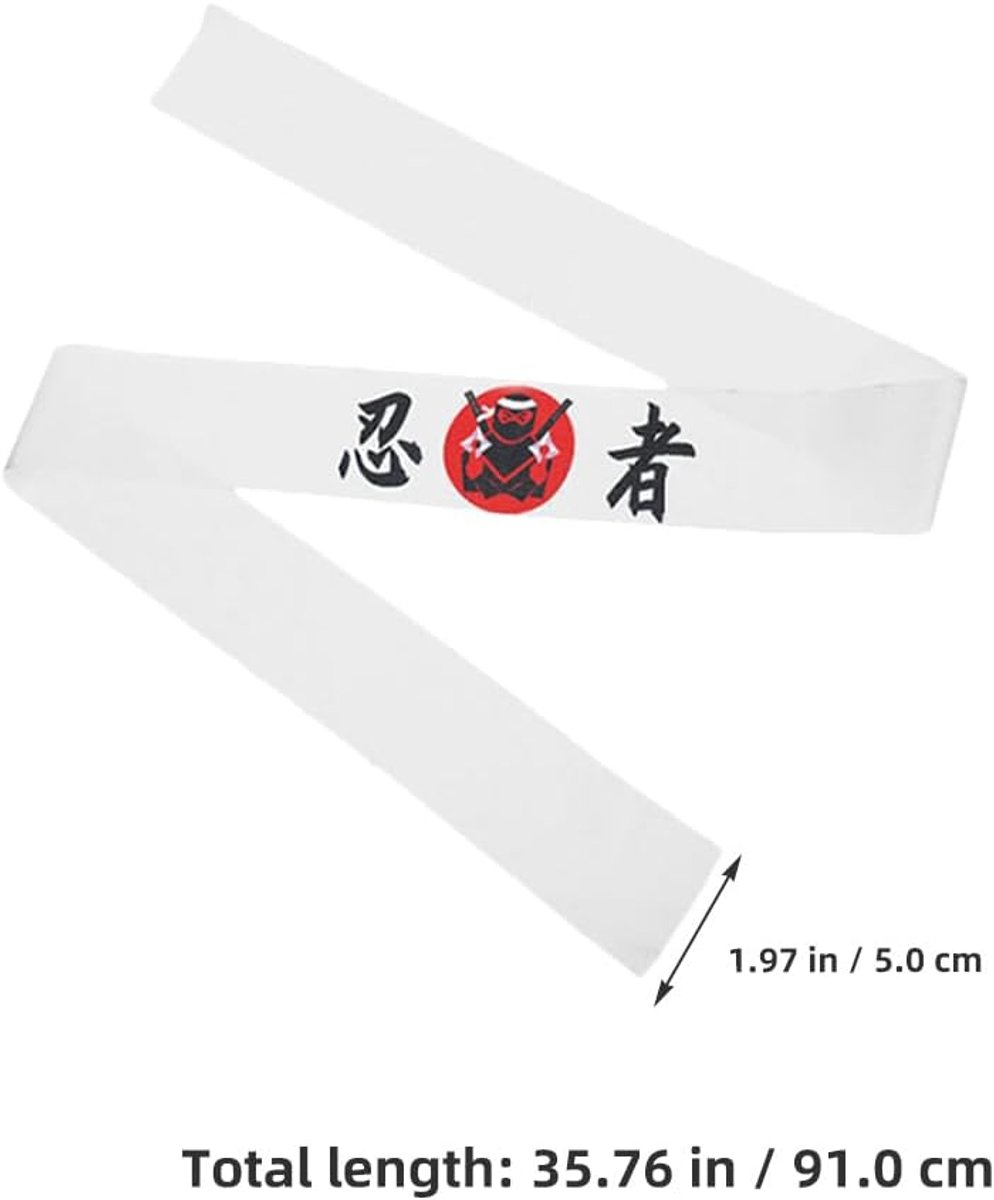 SnelShoppen - 3x BESPORTBLE Ninja Karate Headbands - Ademend Fabric - Geschikt voor Fitness, Koken en Vrije Tijd - Unisex - Comfortabele en Duurzame H