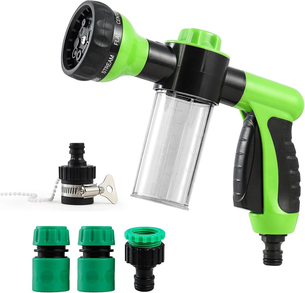 SnelShoppen - Hoge Druk Spuitmond voor Tuinslang, Foam Washer Auto Waterpistool voor Effectief Auto Wassen, Planten Besproeien, Huisdieren Douchen