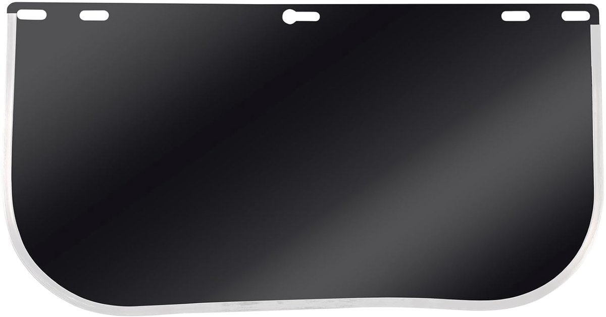 SnelShoppen - Vervangende Lens voor Gezichtsscherm 39x20cm - Premium Lichtgewicht Oogbescherming voor Lassen, Slijpen, Smeden en Snijden (Zwart)