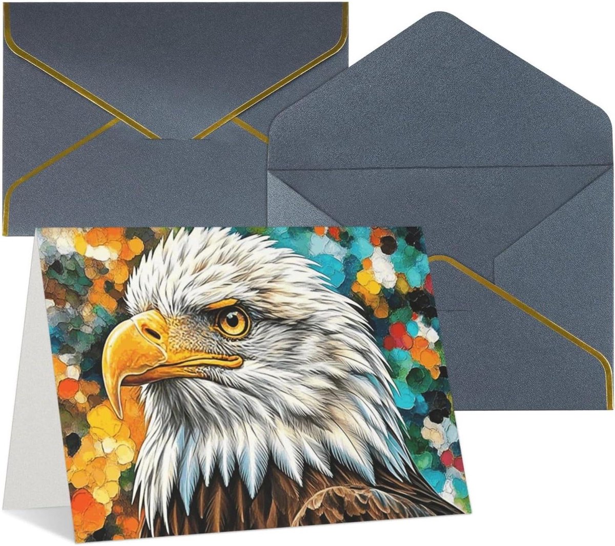 Wenskaarten met Enveloppen - Ansichtkaarten Notitiekaarten - Berichten Versturen - Gepareld Papier - 114 x 15 cm - Zwart