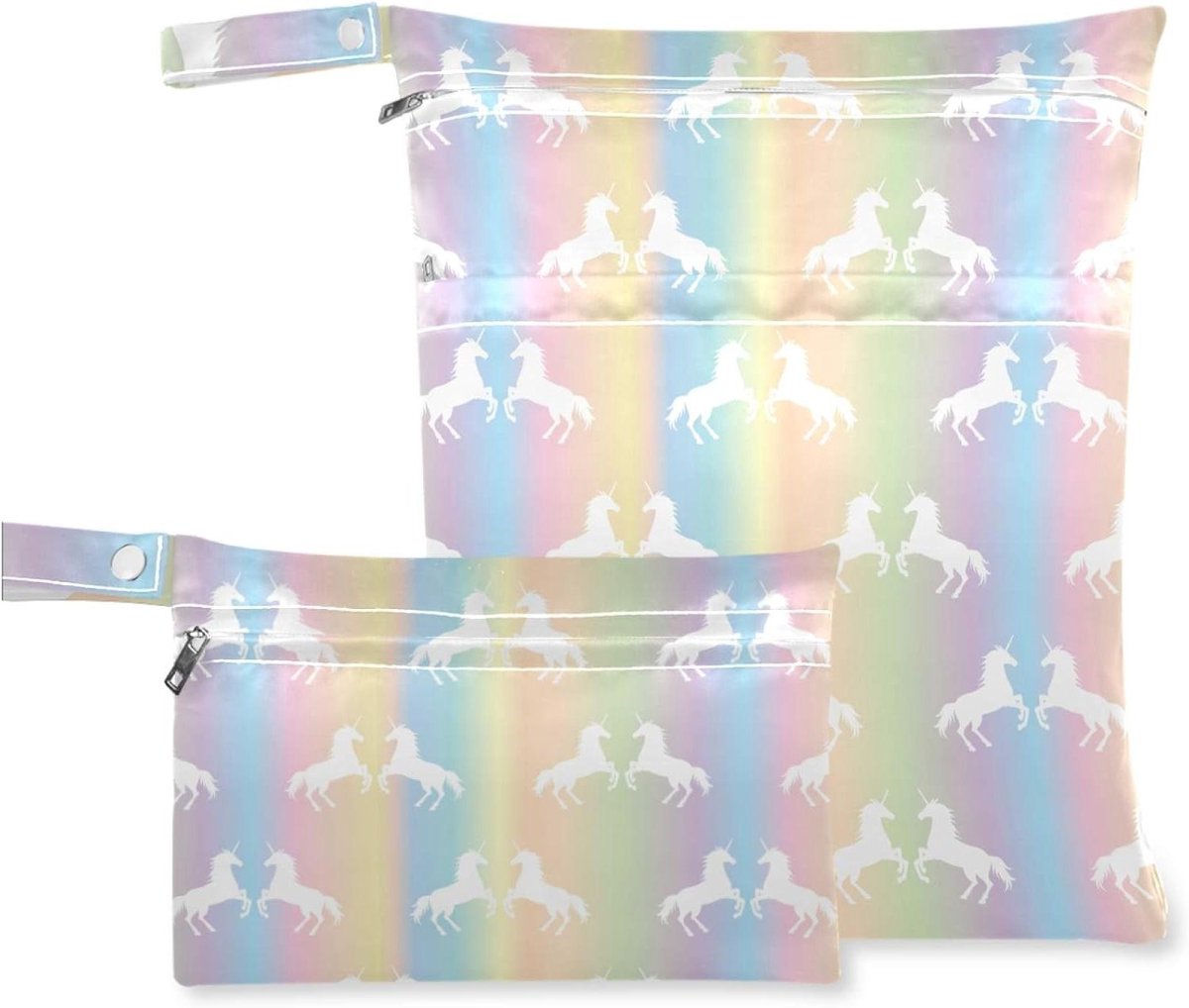 Natte Tas - Opbergtas - Reizen en Strand - Dubbele Rits Zakken - 30x36 cm - Multicolor