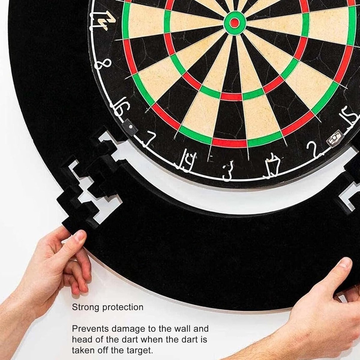 Dartbord Surroundring - Muurbeschermer Bord - Thuis Spel - Splitsingsbescherming - 5 Stuks - Zwart