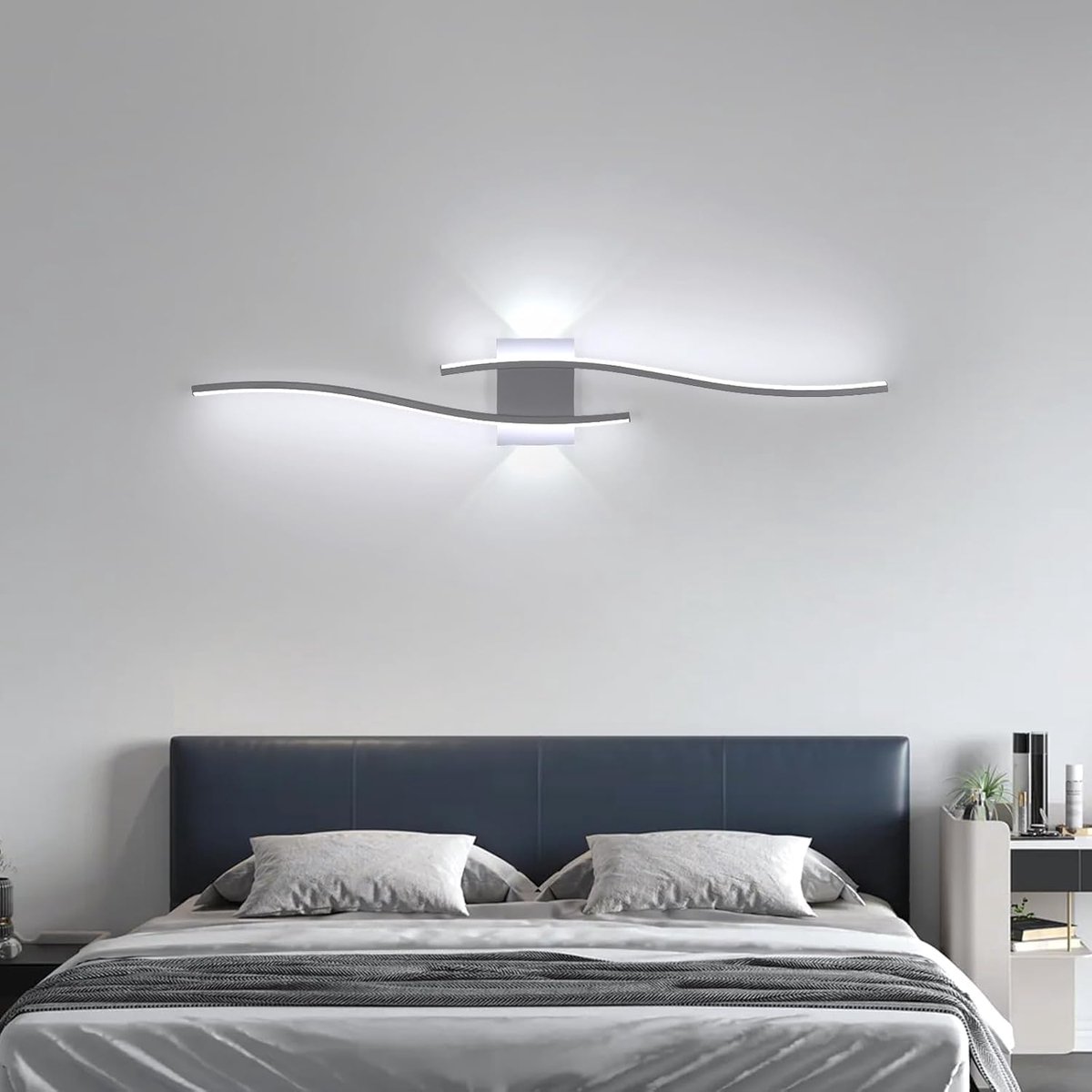 Riserva Vormvrije LED Wandlamp Wit Modern 24W 2700lm 6500K Wit Licht 220V voor Gang Trap Balkon Overloop Zolder