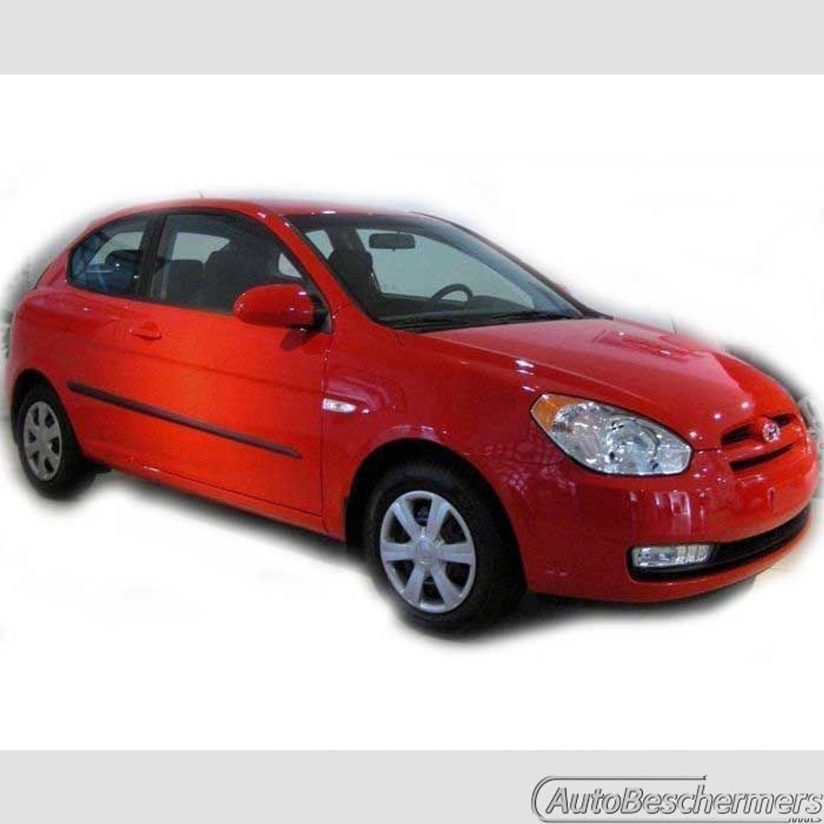 Stootlijsten set zwart voor Hyundai Accent 3-deurs 2006-2011. De stootstrips zijn zelfklevend. Set a 4 stuks (#0018)