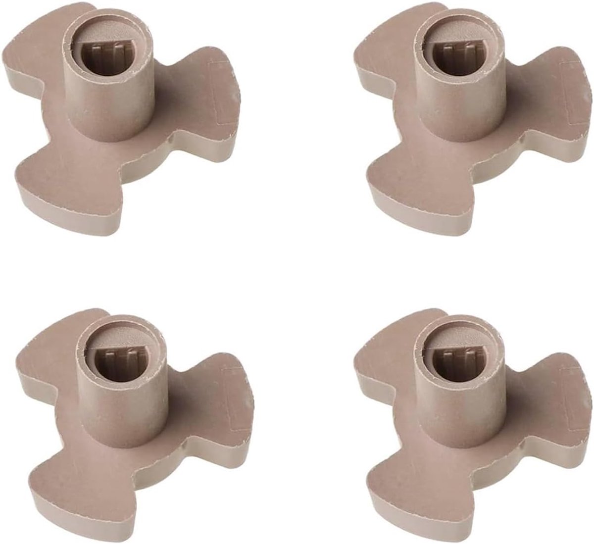 SnelShoppen Set van 4 Magnetron Draaischijf Koppelingen Grijs Geschikt voor Meeste Magnetrons 30g Maximale Gewicht Capaciteit Kunststof PP M