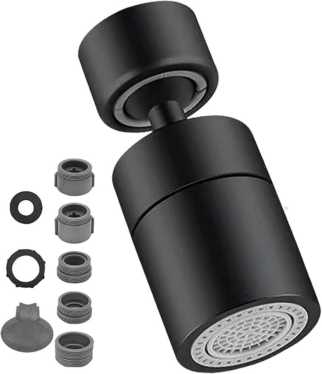 SnelShoppen - Countertop Faucet Spray Head 360° Aerators, Splashproof Spout met 2 Functies, Universele Adapter, Duurzaam Materiaal voor Keuken en Badk