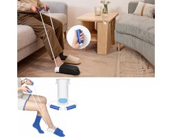 ApexArte® Sokaantrekker - Sokophaler - Hulpmiddel Ouderen - Wit en Blauw