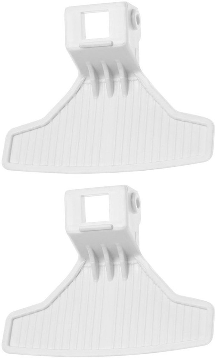Wasmachinedeurklinkhendel Set van 2 - Compatibel met Beko - OEM 2828780100 - Probleemloze installatie - Wit - 9 x 6,8 cm - Deurgreep