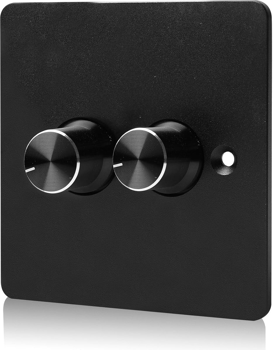 SnelShoppen - 12V-24V LED Dimmer Schakelaar, Dual Dimming Switch voor Motorhome/Boot/Van/Truck, 2 Gang 120W 5A PWM Dimmer voor Camping en Binnenverlic