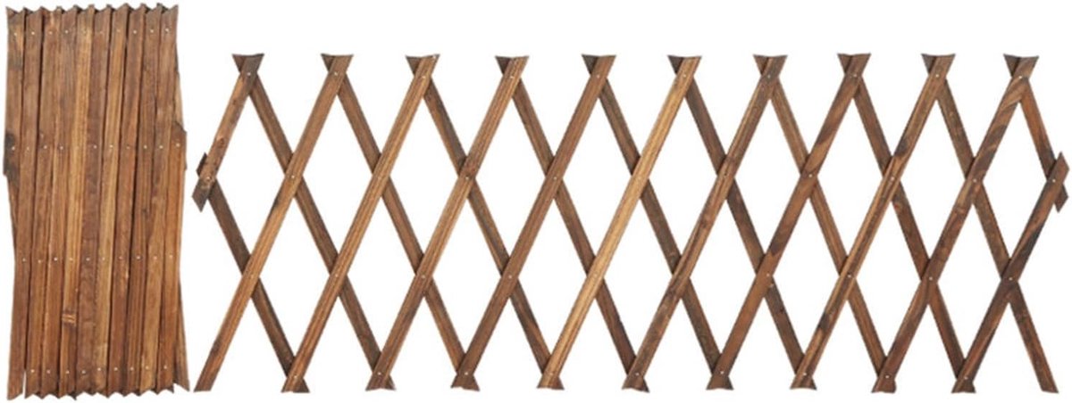 SnelShoppen - Click Aid Klimplank, Houten Planthek, Uitbreidbaar Tuinhek, Vouwbare Grondzeil voor Tuin, Balkon en Patio, 30 x 200 cm, Ideaal voor Fees