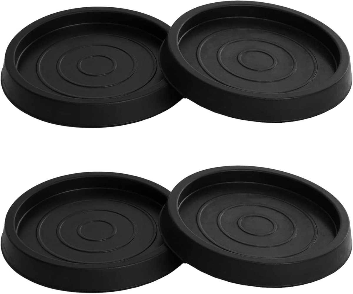 SnelShoppen - 4 Ronde Antislip Meubelonderzetters 6,3 cm - Rubberen Onderleggers voor Meubelpoten - Vloerbescherming voor Tafels, Stoelen, Banken & Be