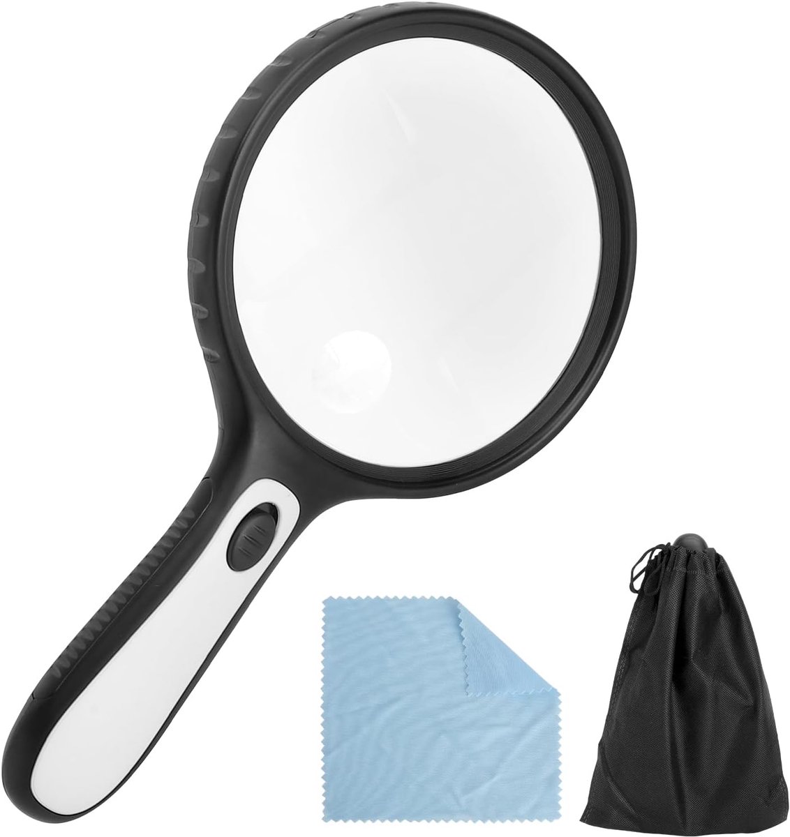 SnelShoppen - Vergrootglas met Licht 30x - LED Leesloep met Hoge Helderheid - Krasbestendig & Lichtgewicht - Perfect voor Senioren, Juweliers, Munten