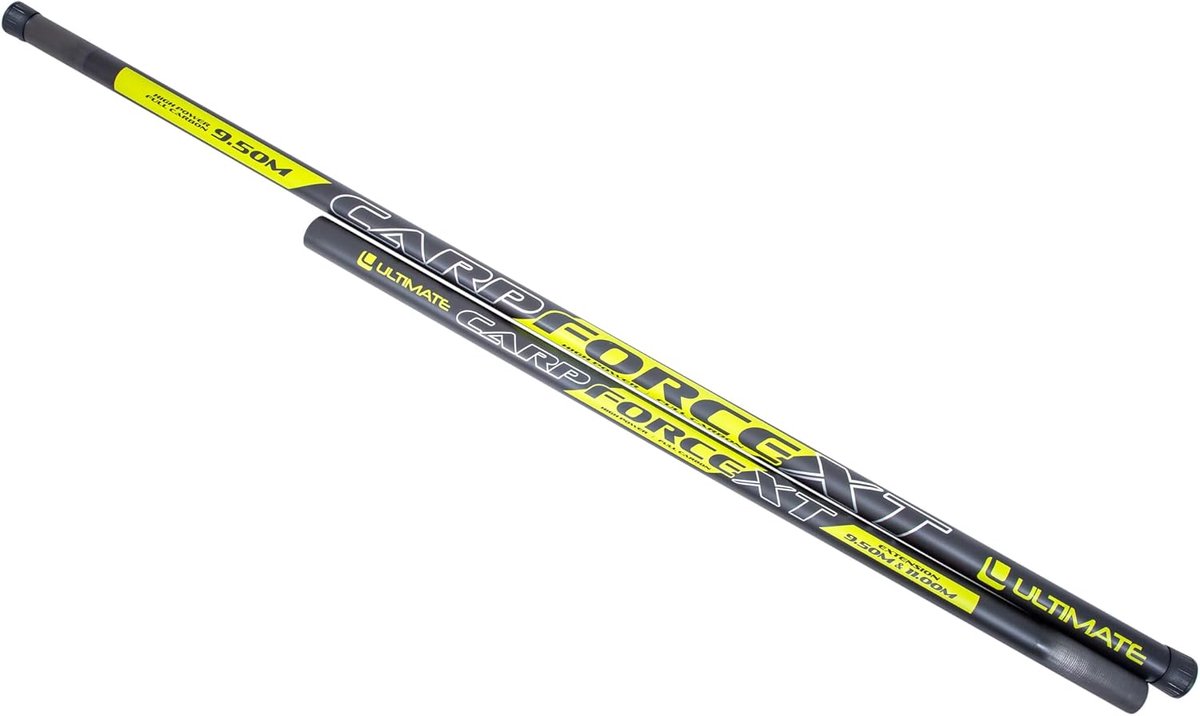 SnelShoppen - Ultimate Carpforce XT Fixed Rod 9.5 m - Karpvissen Hengel, Stevige Fixed Rod, 1160g, Ideaal voor Visuitjes, Inclusief Opbergtube