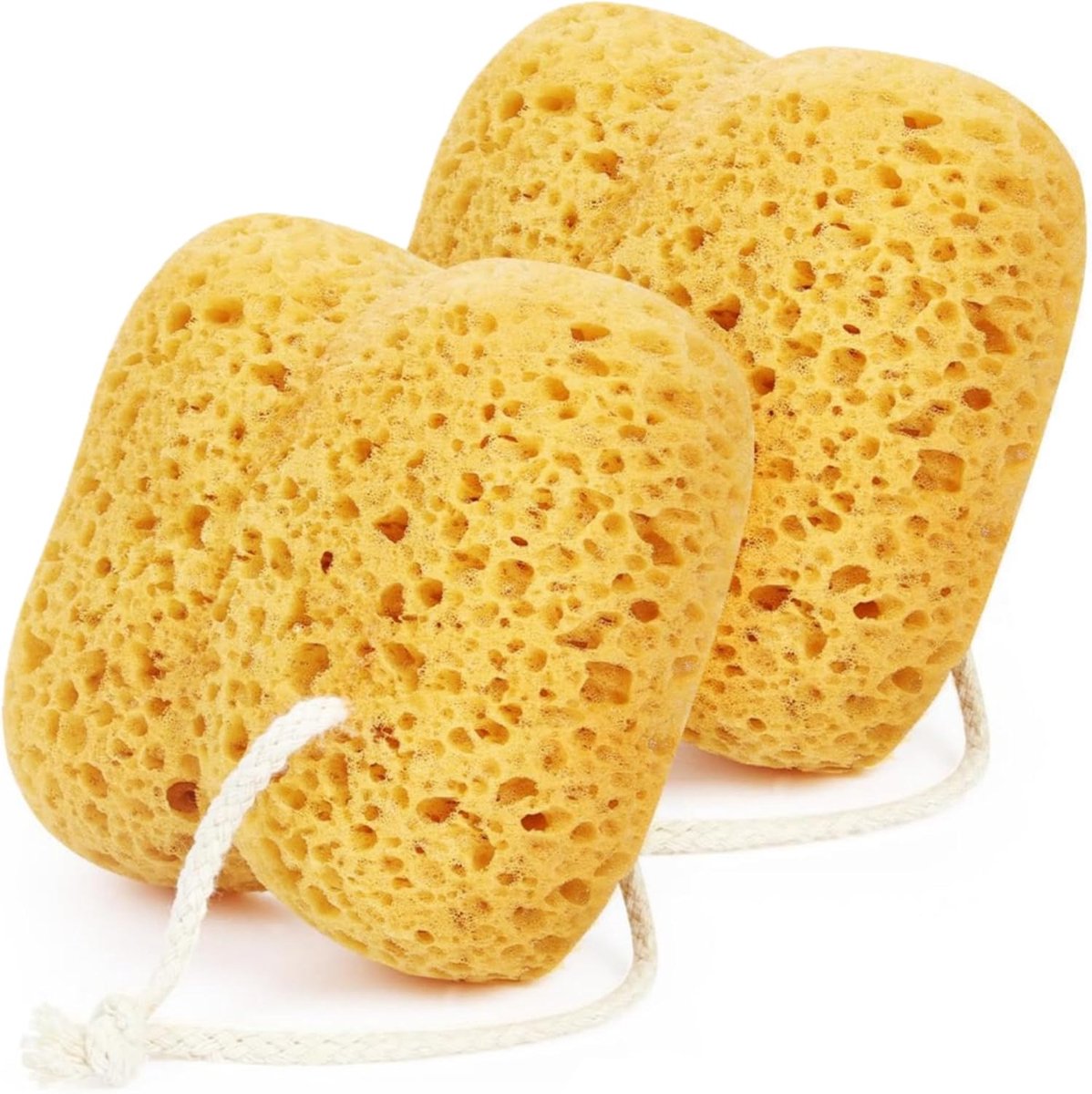 SnelShoppen - 2 Stuks Badspons Set - Zachte en Absorberende Bad Spons - Perfect voor Douche en Bad - Ideaal voor Kinderen en Volwassenen - Kleur: Blau