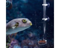 Voederbuis Duurzaam Acryl - Voeder voor Garnalen - Voeder voor Tropische Vis - Aquarium Voederbuis - 40cm - Eenvoudig te Installeren - Voederbuisje