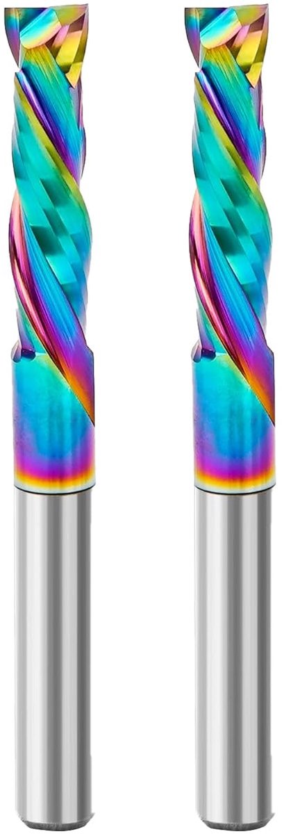 SnelShoppen - Spiral Groove Cutter 6 mm - VHM Shank Cutter met DLC Coating - 32 mm Snijlengte - CNC Router Bit voor Houtbewerking - Diepe Groeven Frez