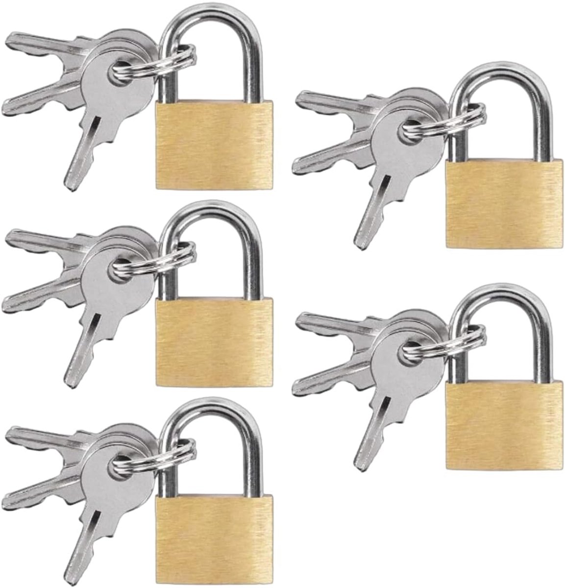 SnelShoppen - Mini Luggage Padlock - Hoogwaardige Messing Koffer Slot - Veiligheids Slot voor Reiskoffers, Rugzakken, Schooltassen - Robuust en Compac