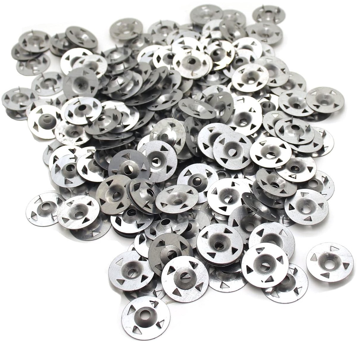 Pack van 200 Stuks - 28mm Diameter 4-Klauwen Ringen en Nagelafdichtingen voor Gipsplaat en Isolatiepanelen