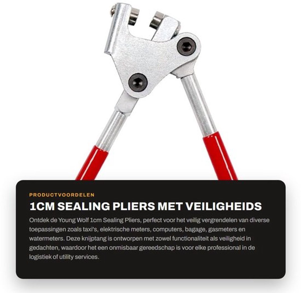 1cm Sealing Pliers met Veiligheids Handgreep - Ideaal voor Elektrische Meter en Logistiek