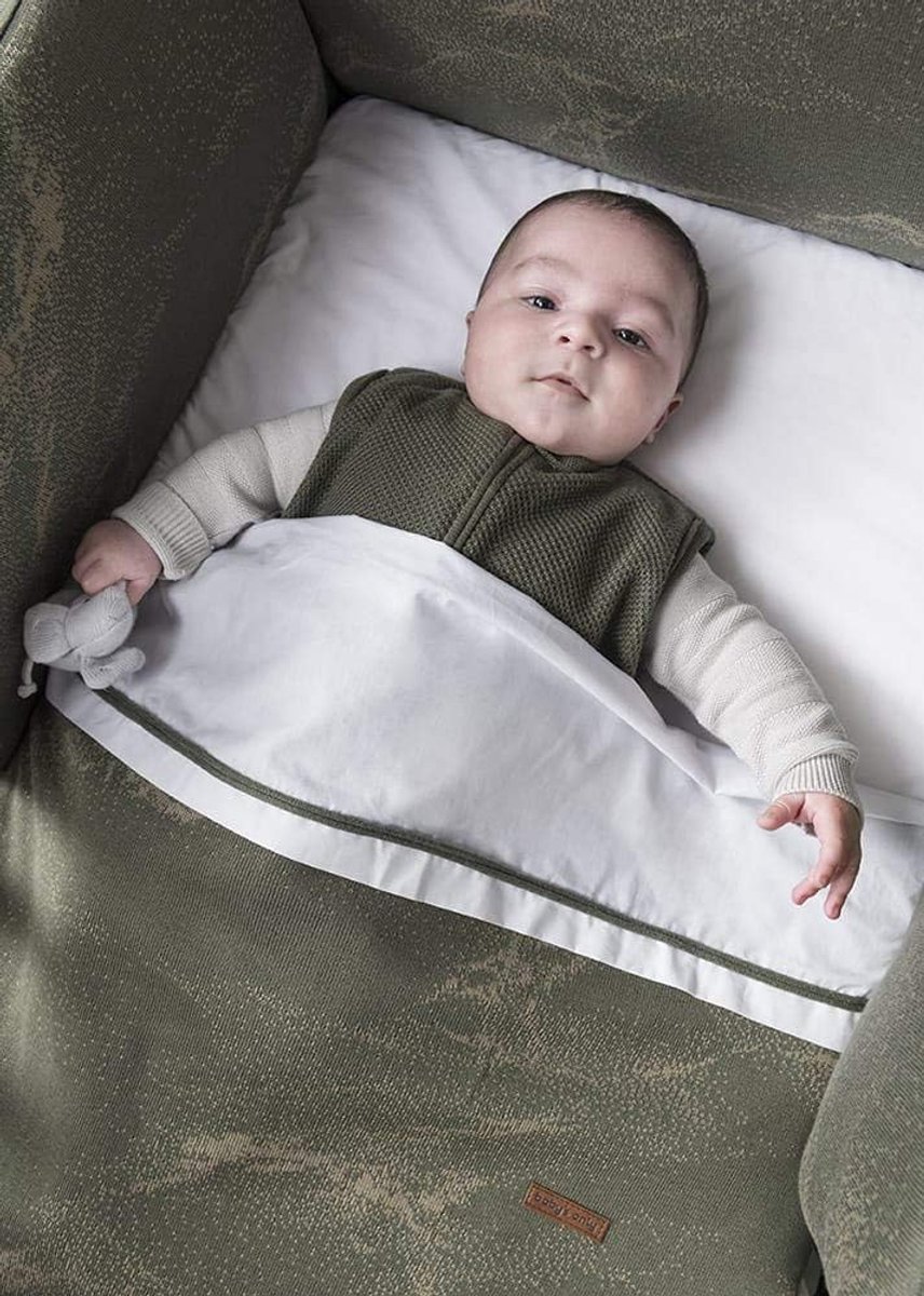 SnelShoppen - Zachte Babydeken Knitted Cot Blanket Teddy - 70x95 cm & 100x135 cm - Marble Grey/Silver Grey - Perfect voor Wieg en Ledikant