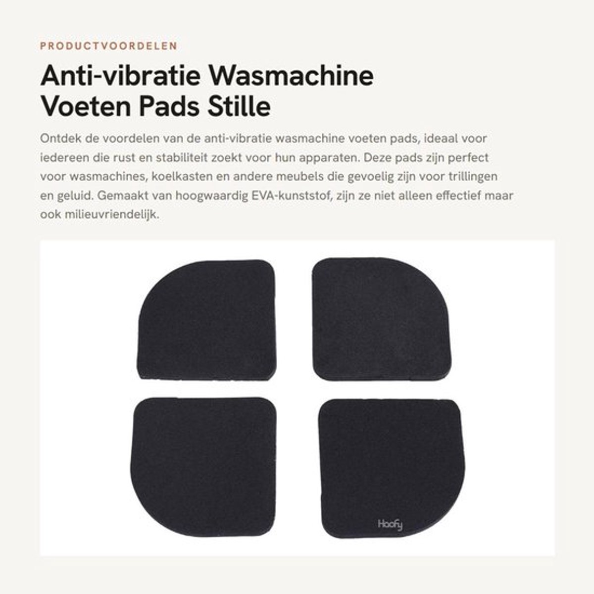 Wasmachine Voeten Antivibratie - 4 Stuks - Antislip EVA Pads - Vloerbeschermers - Geluidsreductie - Eenvoudig te installeren - Vibratiepads