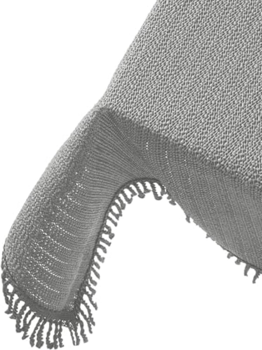 PromoHome Tuintafelkleed 110x140 cm – Rechthoekig tafelzeil met franjes – Outdoor tafelkleed voor tuin, terras & balkon – Weerbestendig, antislip, zacht schuim – Lichtgrijs