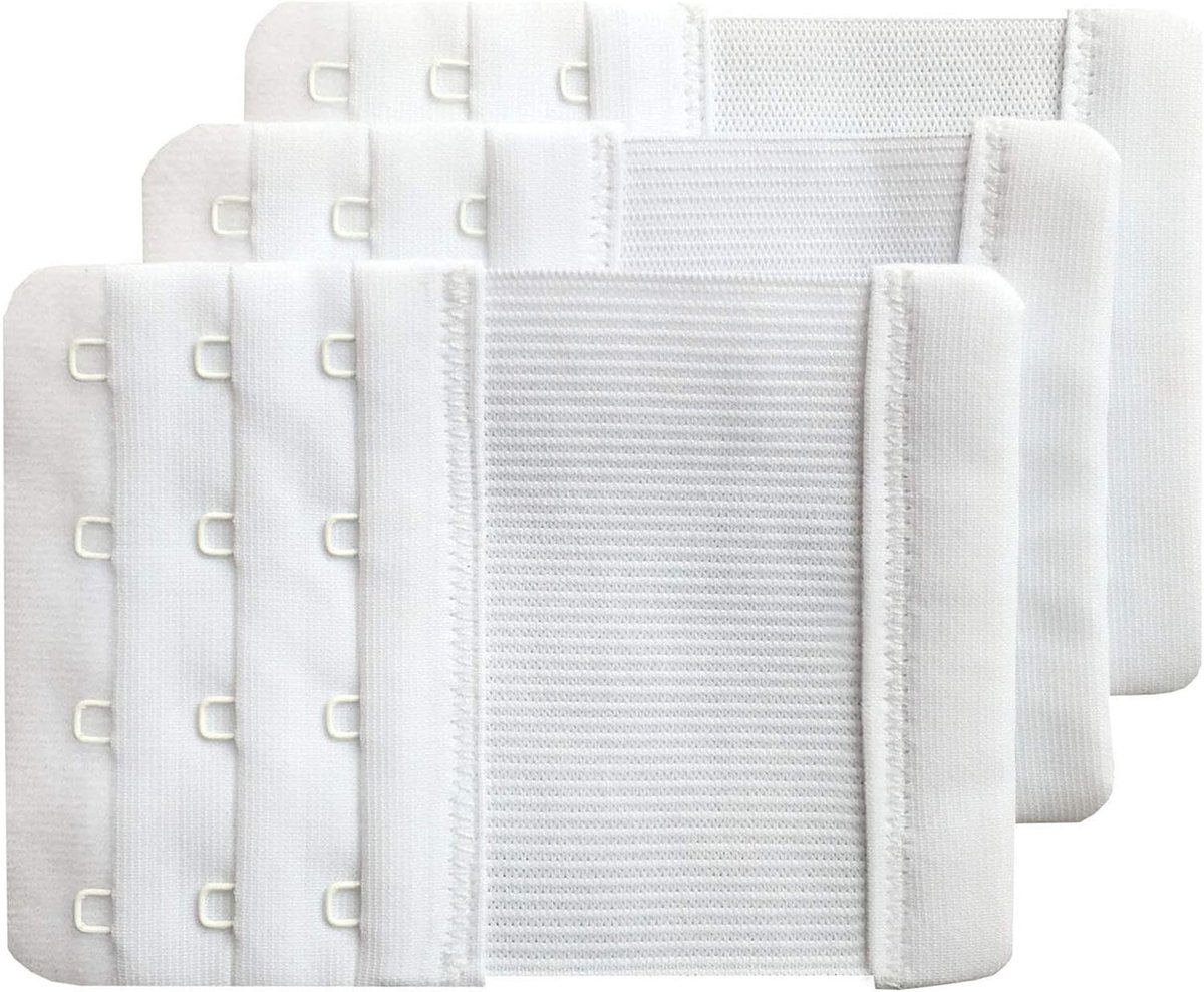Driedelige BH-verlengstukken met 4 haken voor extra comfort en aanpassing, 4.1"x3