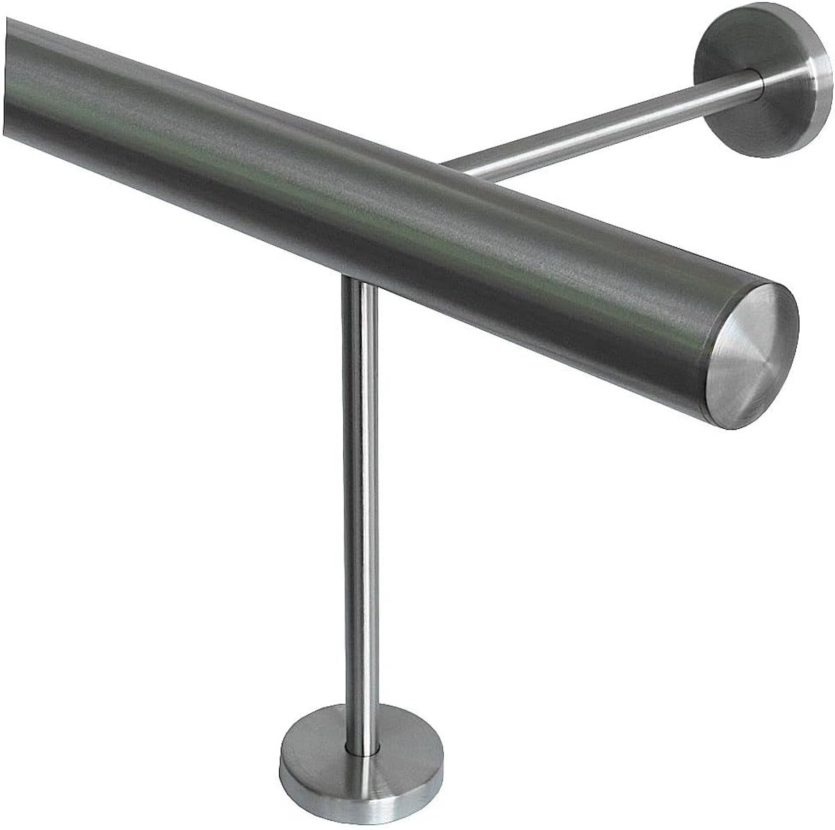 Voetsteun RVS - Voetensteun Bar - Aan Bar Zitten - Massief RVS Materiaal - 120 cm - Zilverkleurig