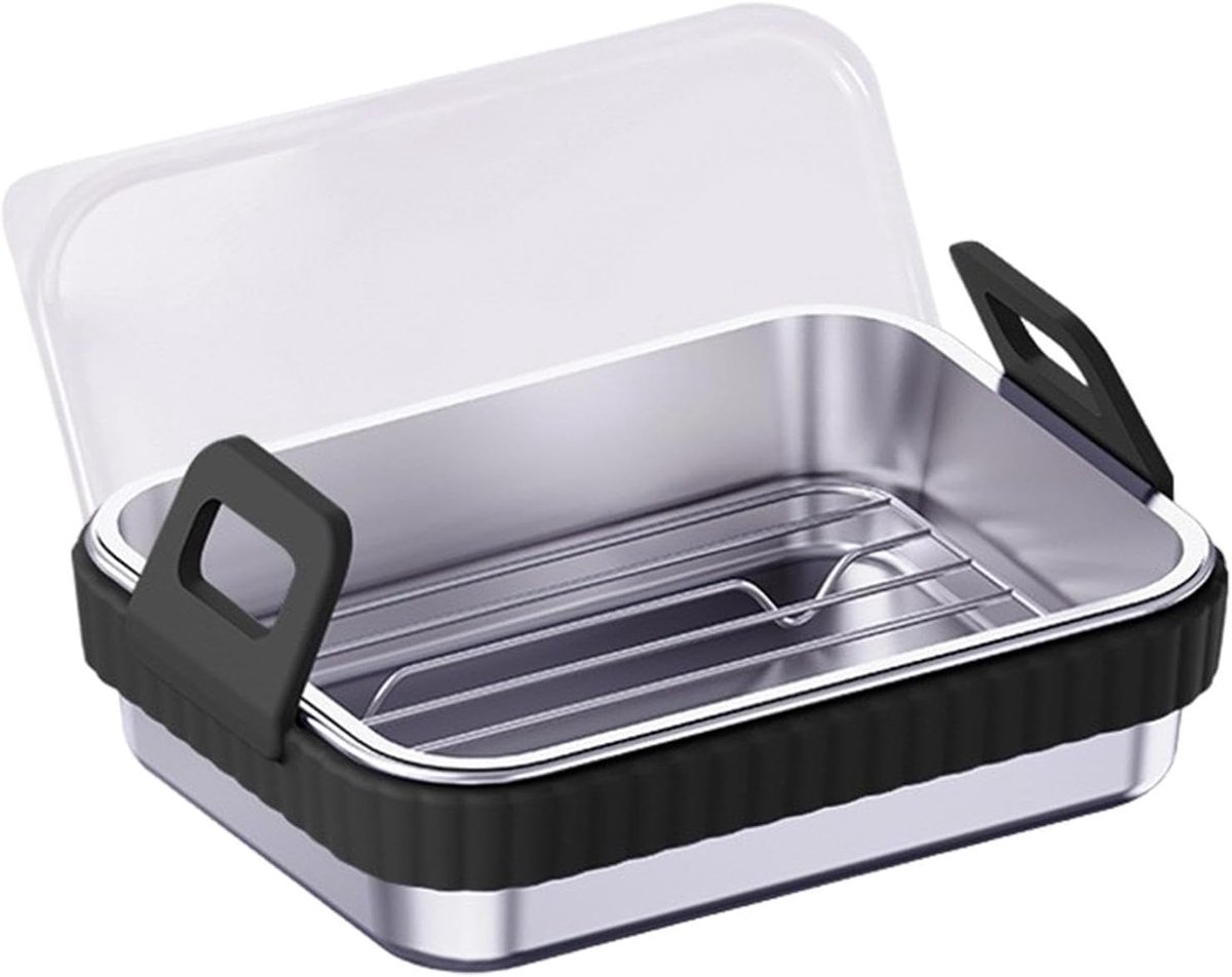 Airfryer Mand - Airfryer Bakvorm - Knapperig Bakken - Gelijkmatige Warmteverdeling - 21 x 16 x 56 cm - Grijs