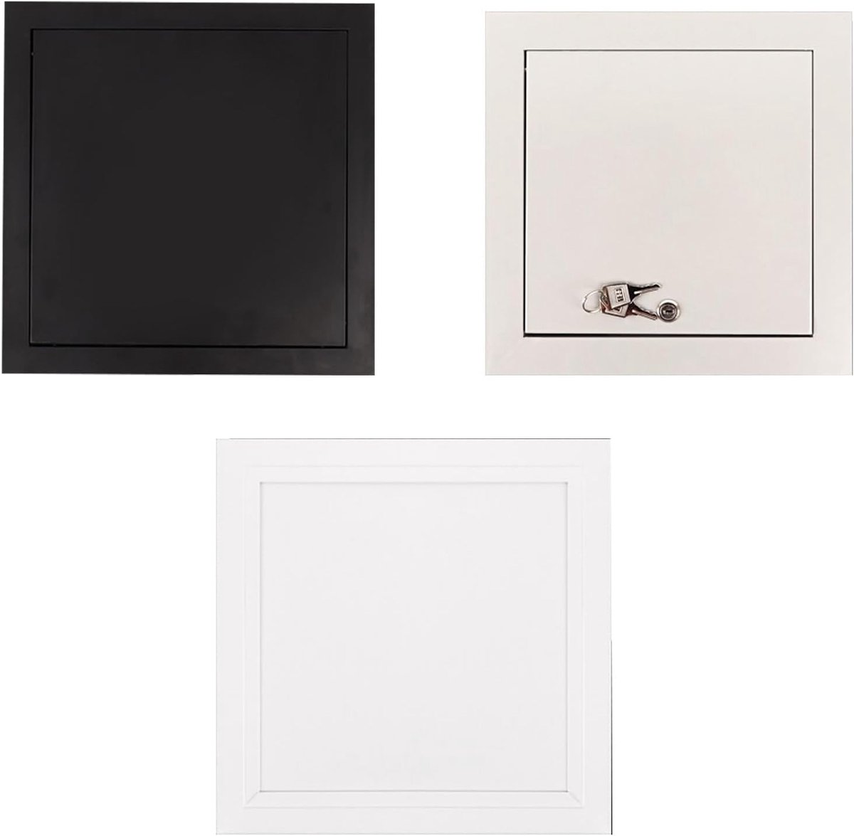 Wandgatafdekking - Toegangsafdekking - Buis Afdekken - Magneetsluiting - 20x20cm - Zwart
