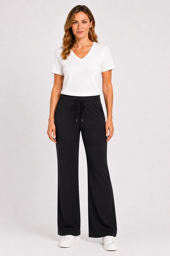 Pantalon de voyage Mi Piace pour femme, coupe évasée - Zwart - Taille L/40 - 202136
