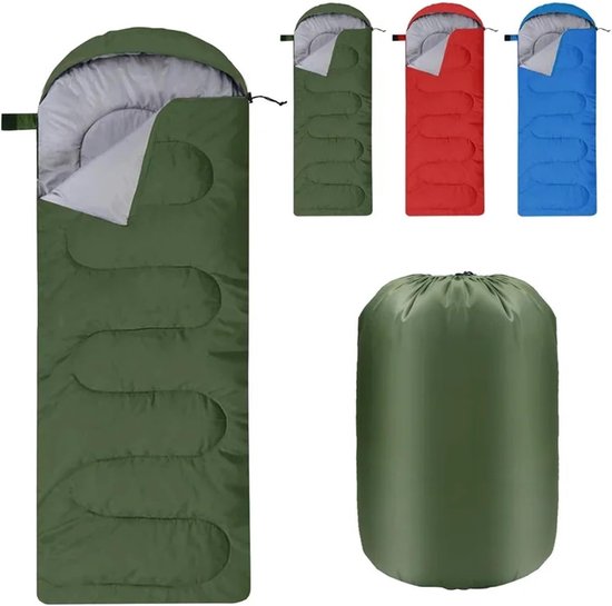 Kampeer slaapzak - Outdoor tas - Kamperen en reizen - Waterdicht en warm - One Size - Blauw — afbeelding 3