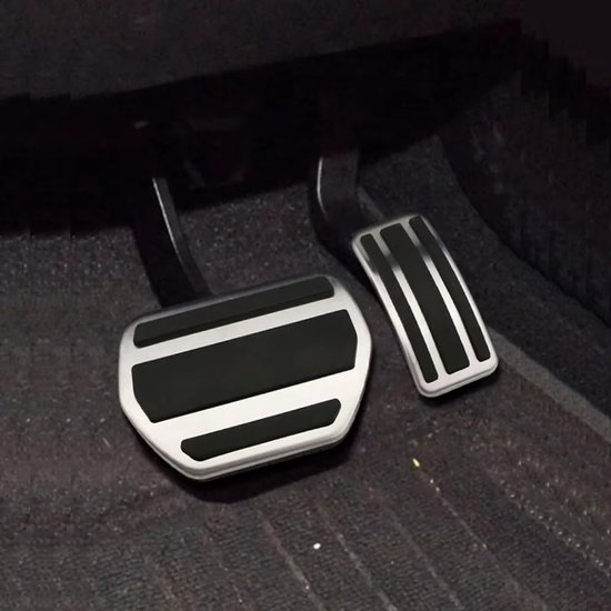 Pedaalhoezen Auto - Gaspedaal Rempedaal - Veiliger Rijden - Antislip Structuur - Set van 2 - Zilver — afbeelding 2