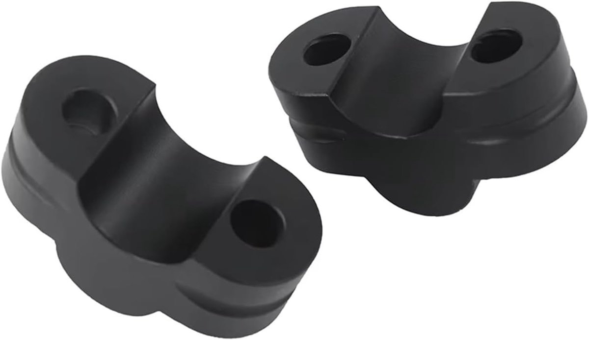 Motorfiets stuurverhogers - Stuurklem verhogers - Comfortabel rijden - CNC Aluminiumlegering - 1 set - Zwart