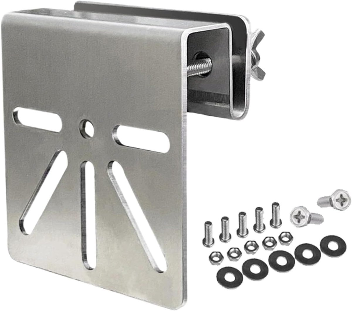 Camera Dakgoot Bevestiging - Buitenmontage Camera - Beveiliging Monteren - Roestvrij Staal - Complete Set - Zilverkleurig