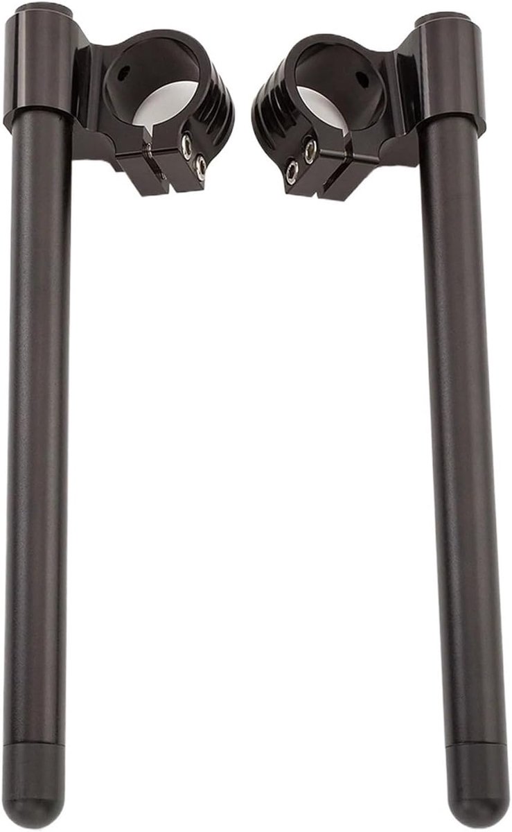 Motorfiets Stuur Clip-Ons - Verhoogde Stuurdelen - Comfortabel Rijden - CNC Aluminium Constructie - 35-51 MM - Zwart