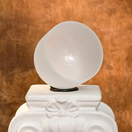 Kristallen Klankschaal - Kwartsschaal Meditatie - Klankhealing Ontspanning - Mat Glazuur Constructie - 20 cm - Wit — afbeelding 3