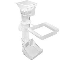 Aquarium Voederautomaat - Vis Voederbak - Automatisch Voeren - Anti-verspreiding Mechanisme - 17 cm - Transparant